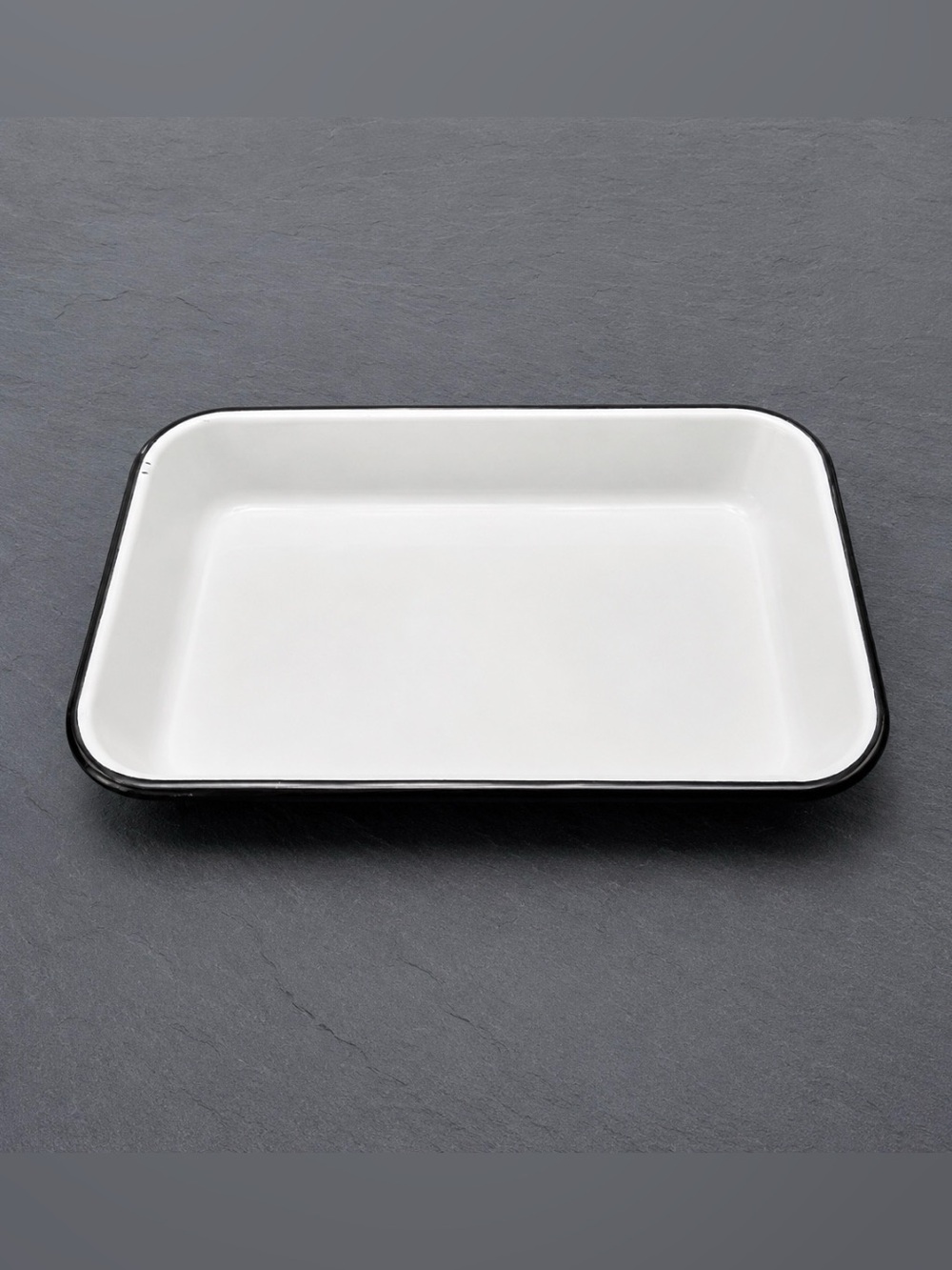 Vintage Farmhouse Enamelware Tray - Refrigerator Box Without Lid (?) Large Size